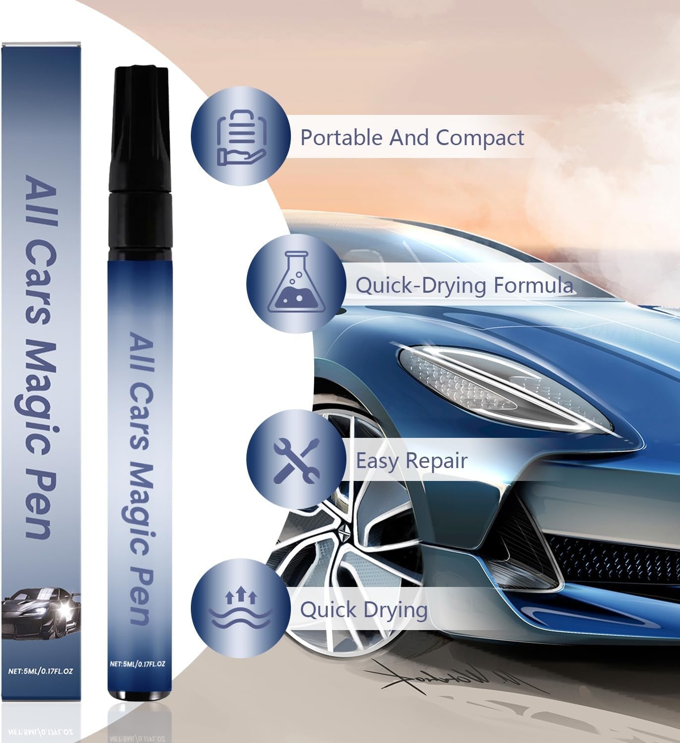 All Cars Magic Pen, Car Scratch Repair Pen Set, Magic Car Scratch Removal Pen, M
